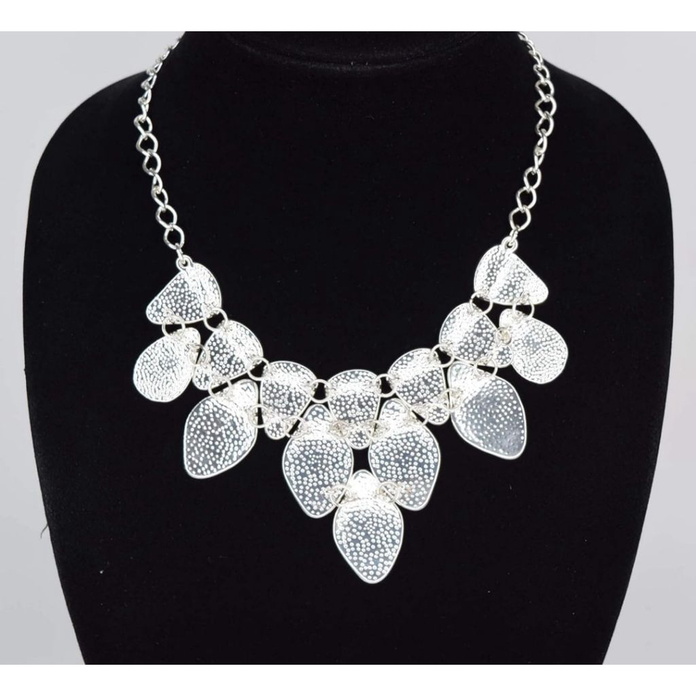 INC International Concepts Hammered Bib Statement Necklace